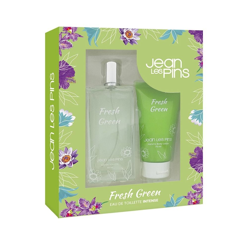 Set de Perfume Jean Les Pins Mujer Fresh Green EDT + Hands and Body Lotion