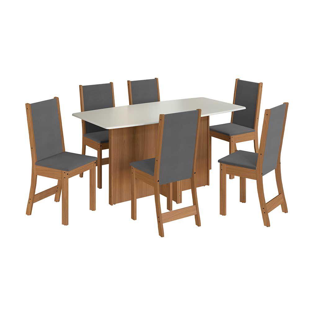 Juego de Comedor Home Mobili Escocia 6 Sillas Café