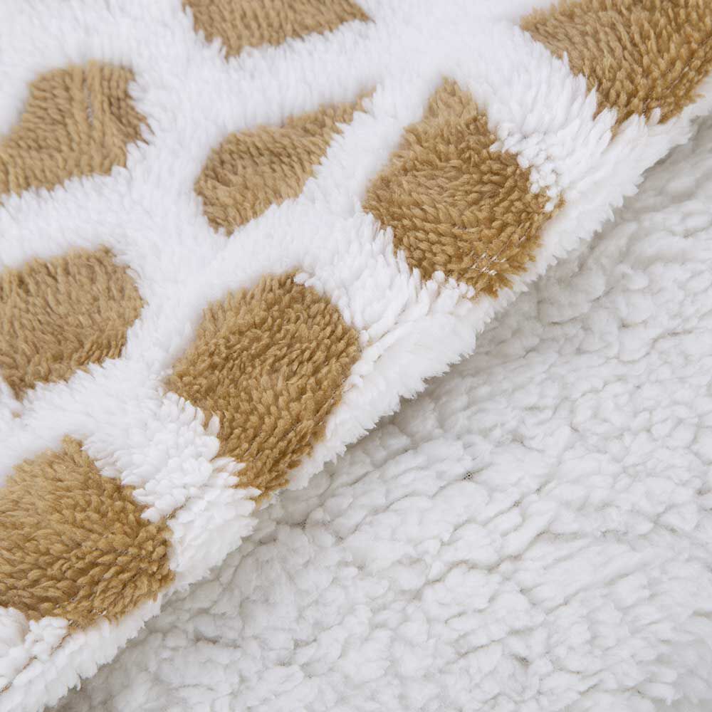 Manta Jacquard Sherpa Casanova 125 x 150 cm Liso Beige