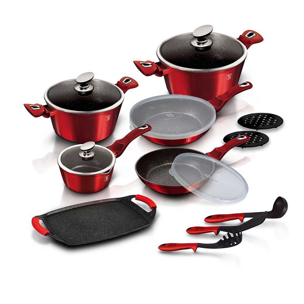 Batería de Cocina Berlinger Haus 16 Piezas Rojo