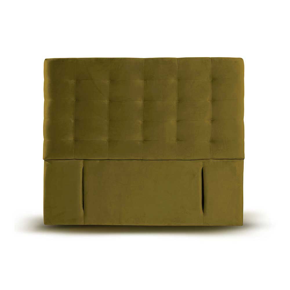 Respaldo Latam Home King Napoles Tela Velvet Verde