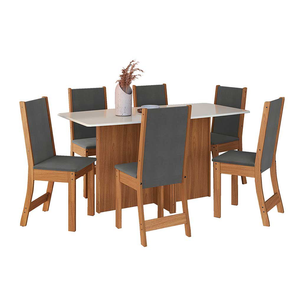 Juego de Comedor Home Mobili Escocia 6 Sillas Café