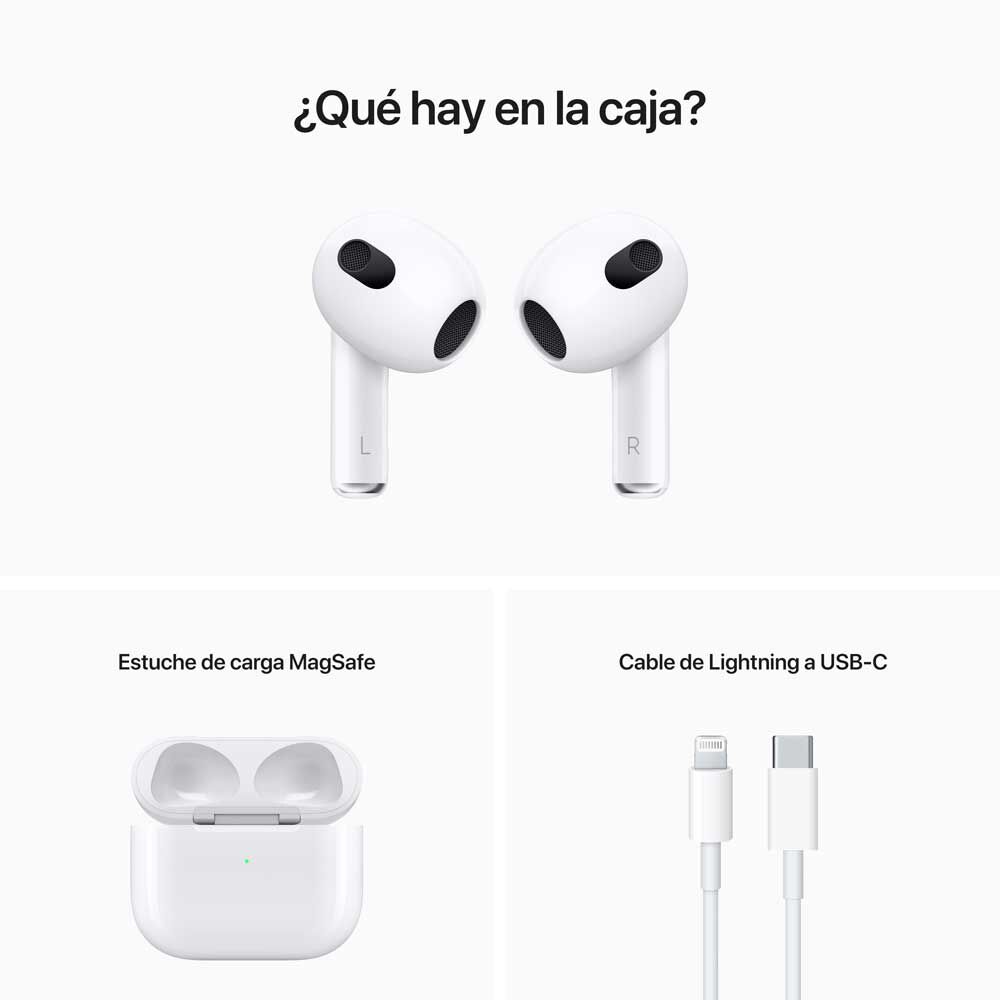 Audífonos Bluetooth Apple AirPods 3ra Gen Blancos