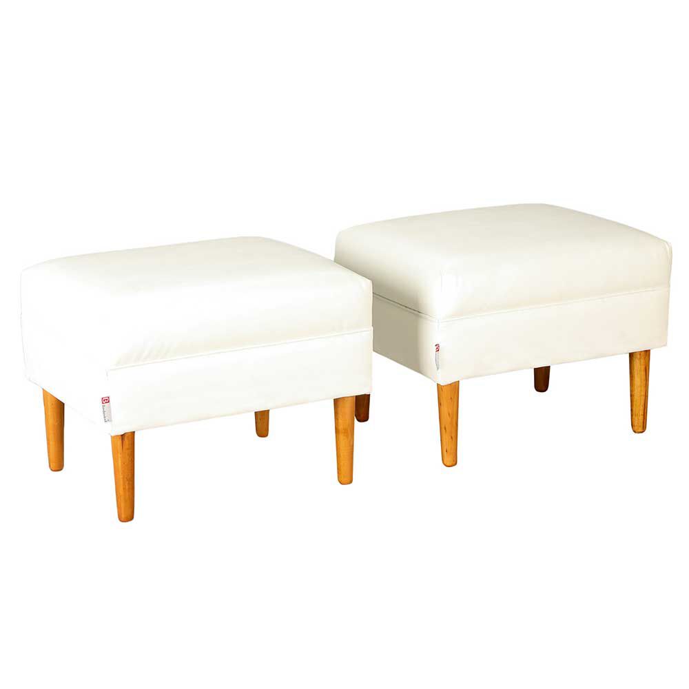 Set Pouf 2 Bodevir Provenza Felpa 04 Crudo 