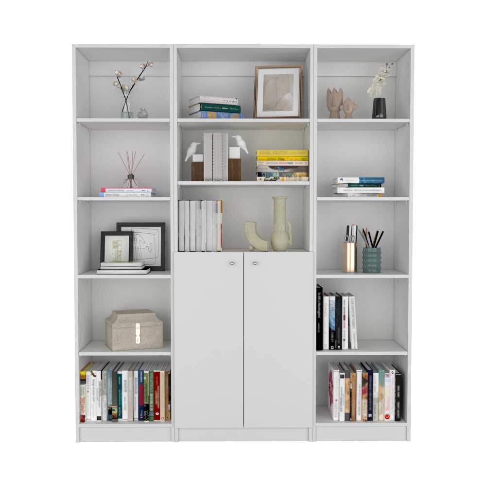 2 Estantes 45 cm + Estante 2 Puertas TuHome Home Blanco