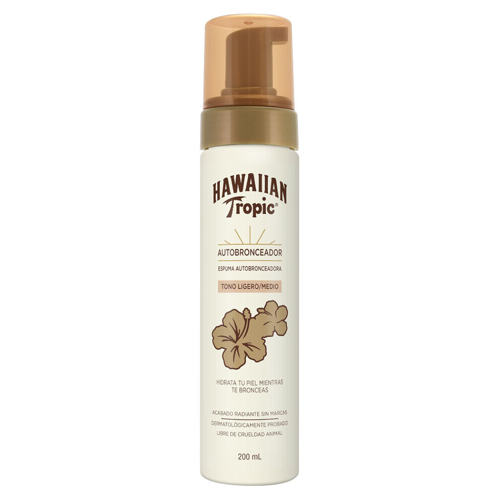 Autobronceador en Espuma Tono Ligero/ Medio 200 ml Hawaiian Tropic