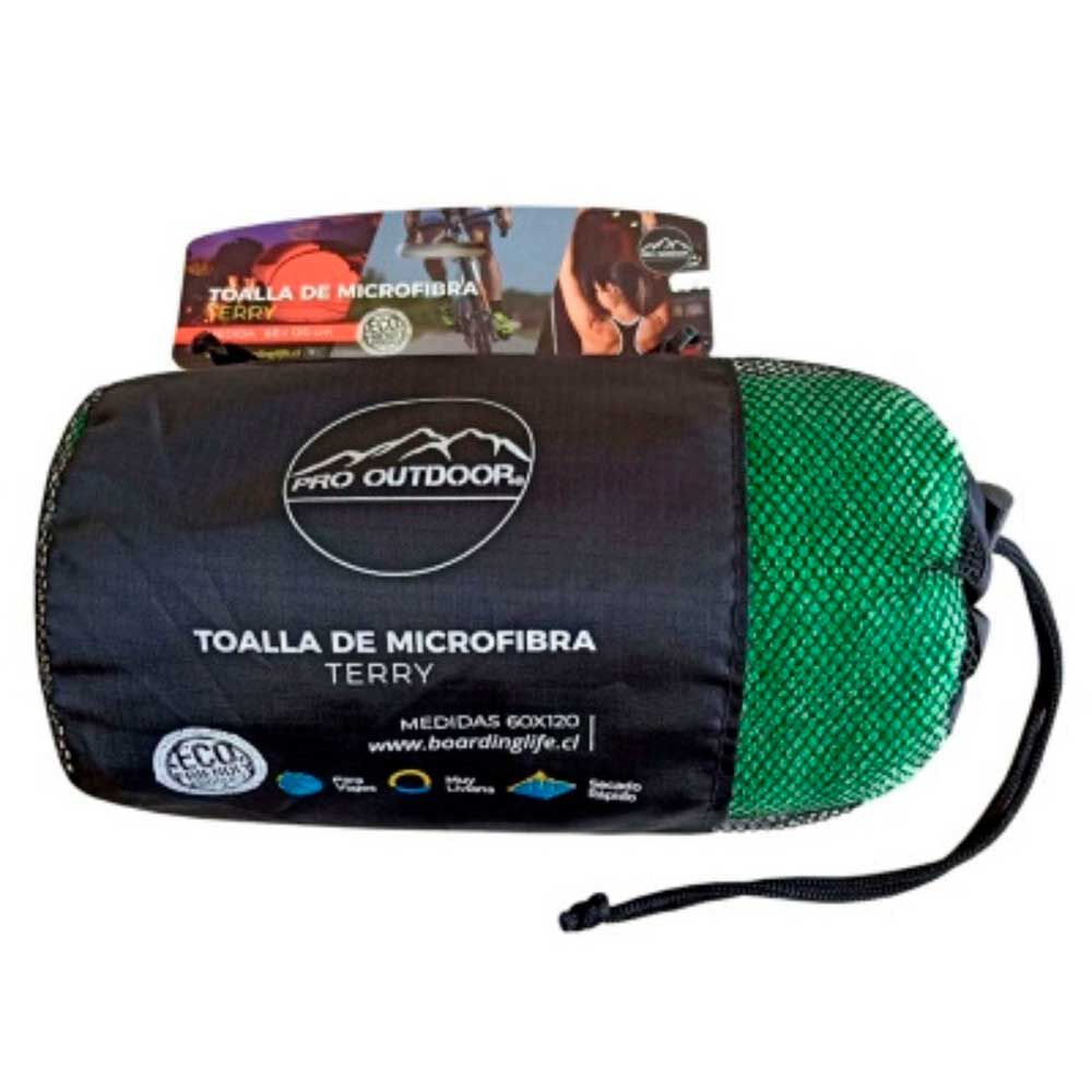 Toalla Microfibra Terry Verde   Pro Outdoor