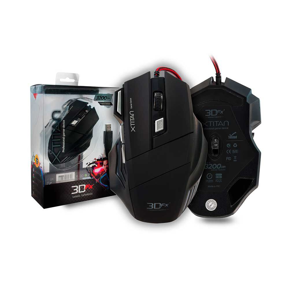 Mouse Gamer 3DFX Xtitan Negro