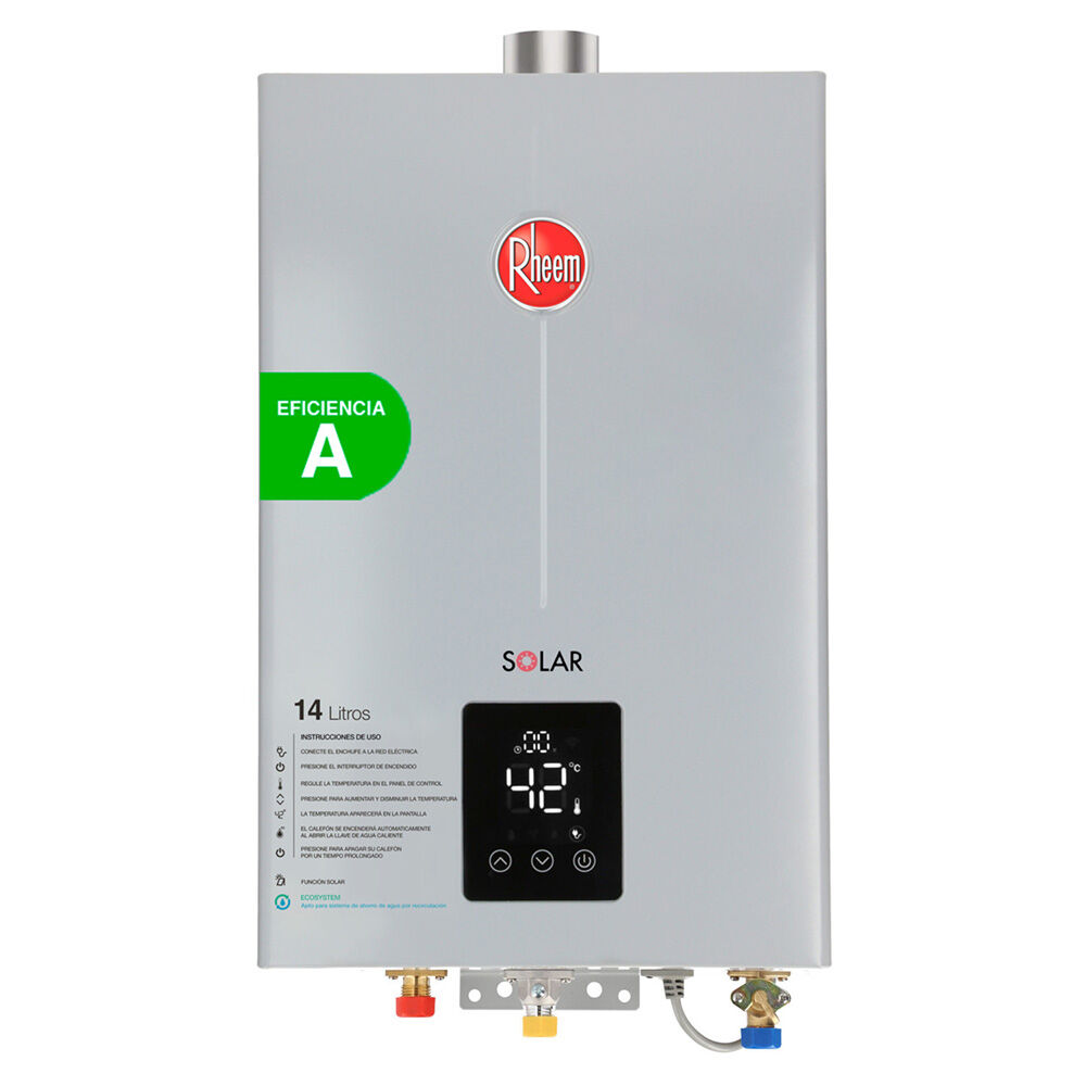 Calefont Gas Natural Rheem Tiro Forzado Ionizado 14 lts.