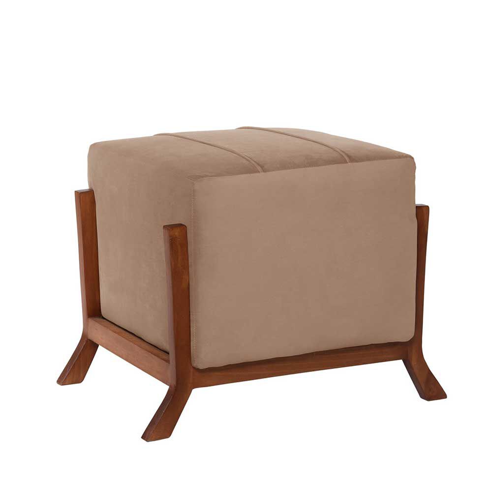 Pouf Latam Home Marsella Tela Velvet Beige