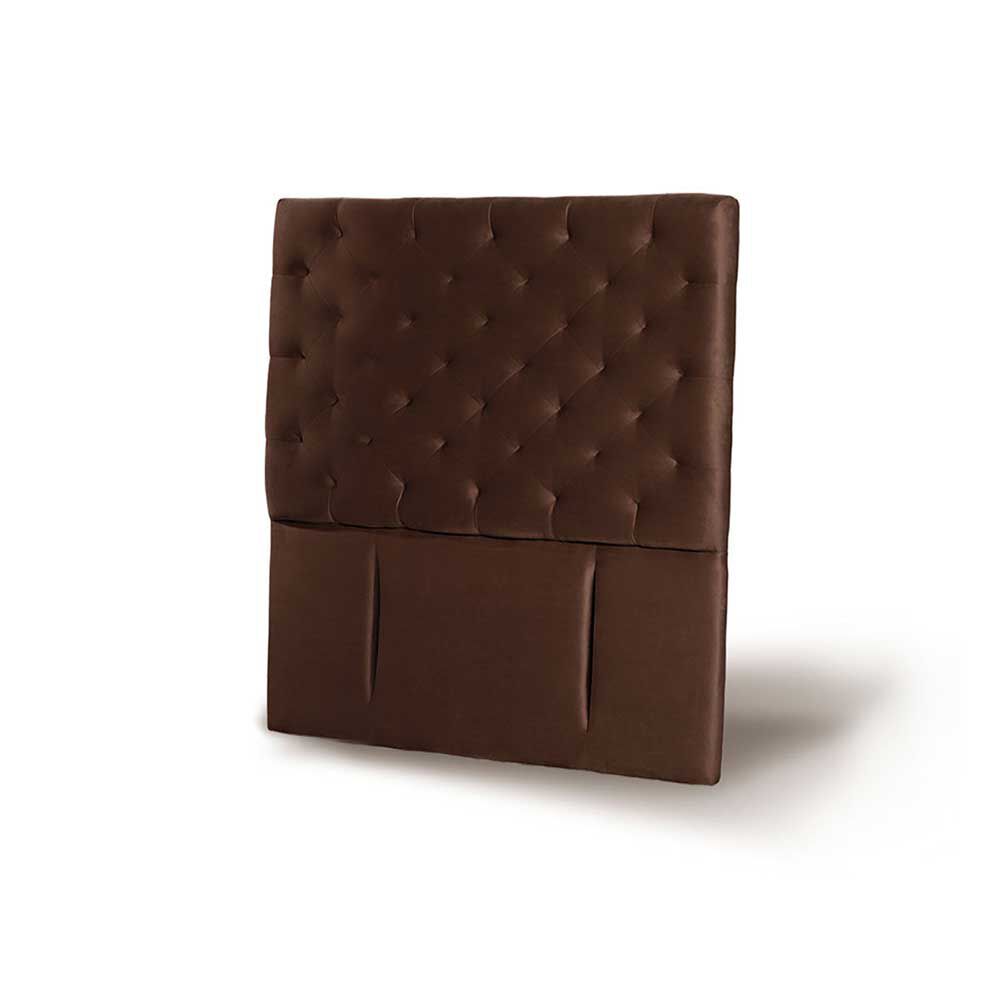 Respaldo Latam Home 1,5 Plazas Brescia Tela Velvet Chocolate