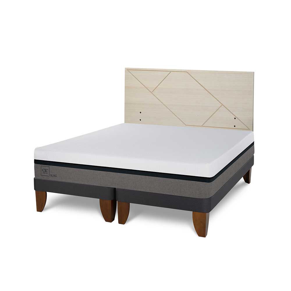 Cama Europea CIC Base Dividida King Balance + Respaldo Villarrica Alpino