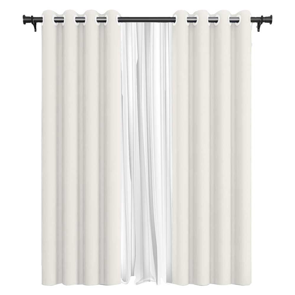 Cortina Blackout Vincenzi Tela + Velo 140 x 220 cm Blanca