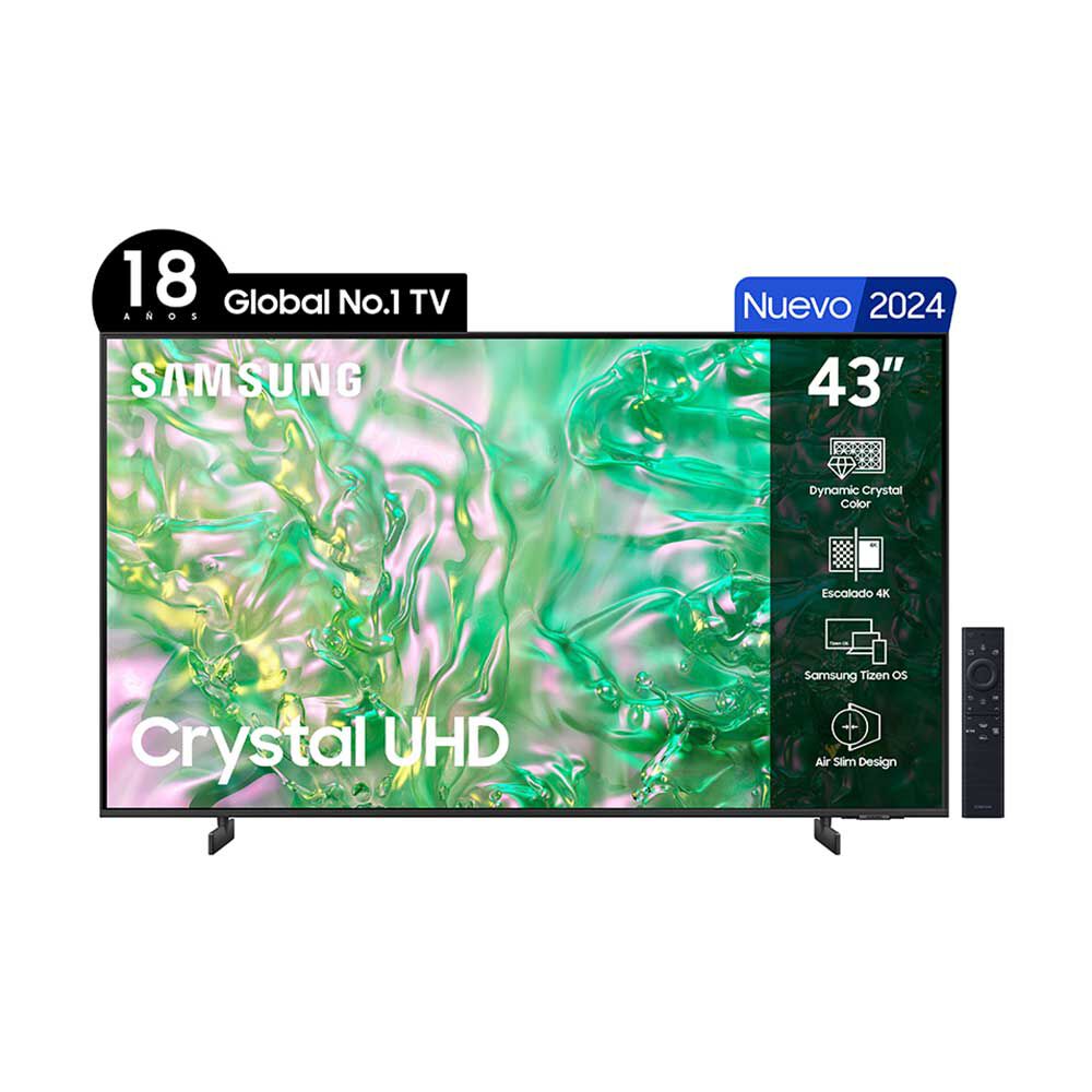 LED 43" Samsung Crystal DU8000 Smart TV 4K UHD 2024