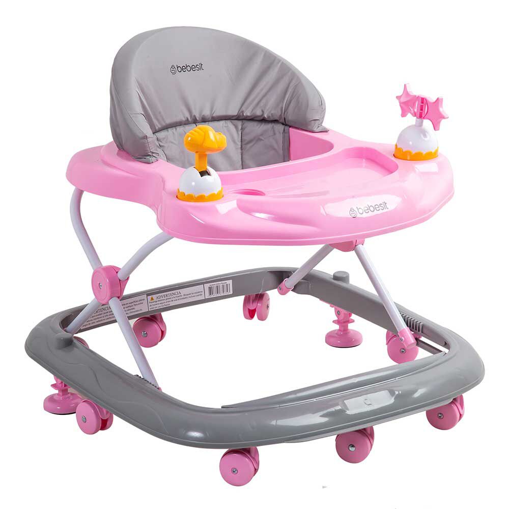 Andador Airbus Gris Rosa Bebesit