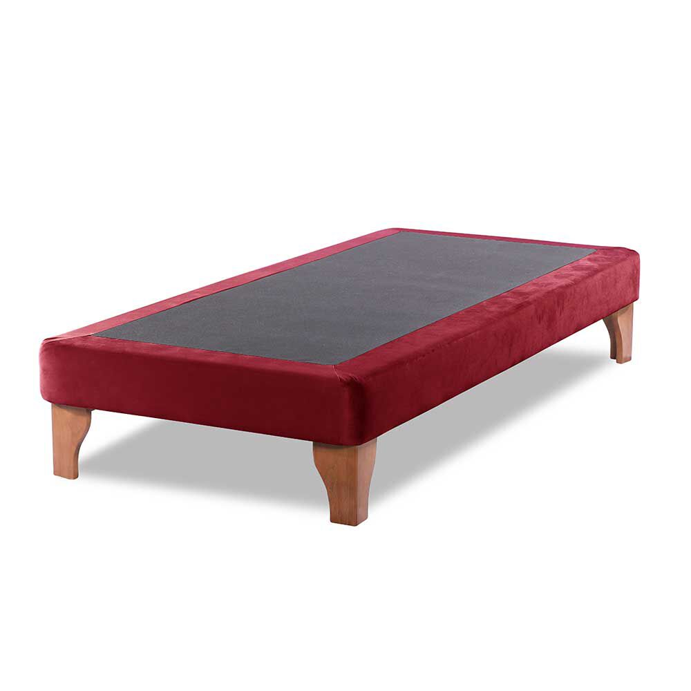 Base Europea Dividida Latam Home 1 Plaza Zen Tela Velvet Burdeo