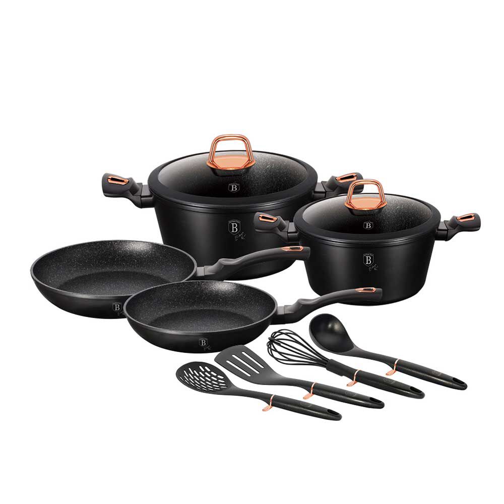 Batería de Cocina Berlinger Haus 10 Piezas Negro