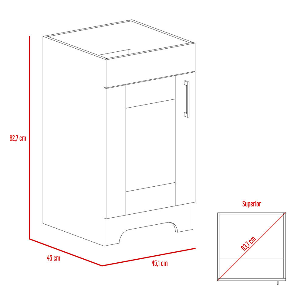 Combo Mueble Lavamanos Barcelona + Espejo Genova TuHome