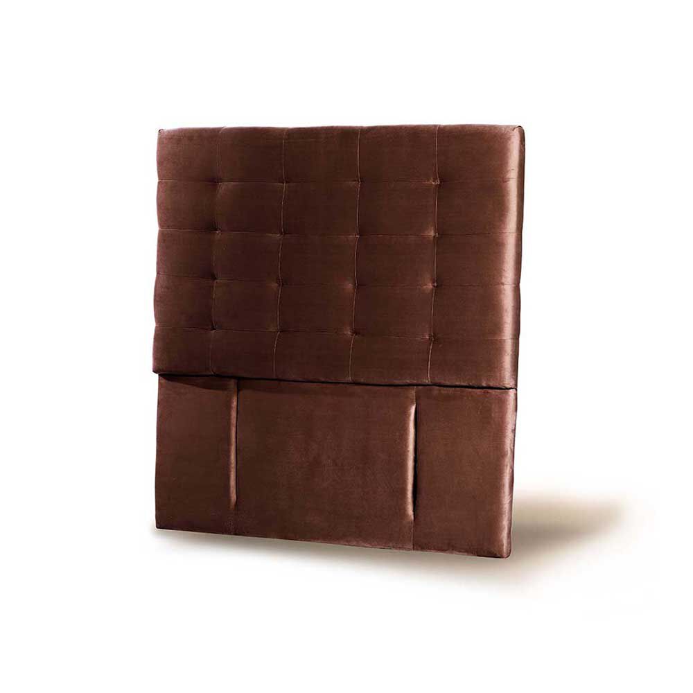 Respaldo Latam Home 1,5 Plazas Napoles Tela Velvet Chocolate