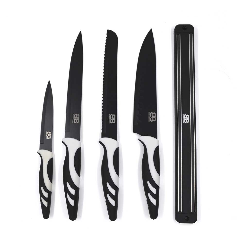 Set de Cuchillos BYB Kitchen 5 Piezas Negro | Blanco