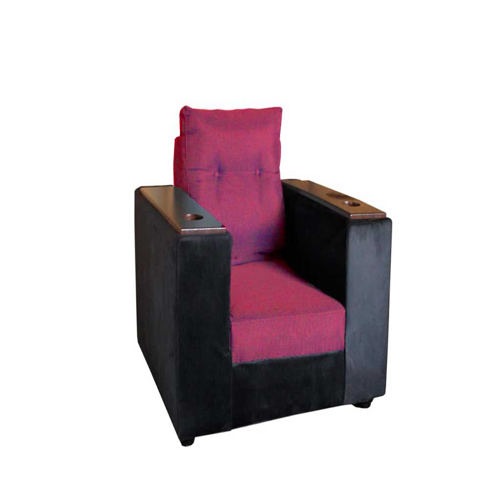 Juego de Living Diseño A&M Home Jocelyn Sofá 3 Cuerpos + 2 Sillones 1 Cuerpo Negro Burdeo