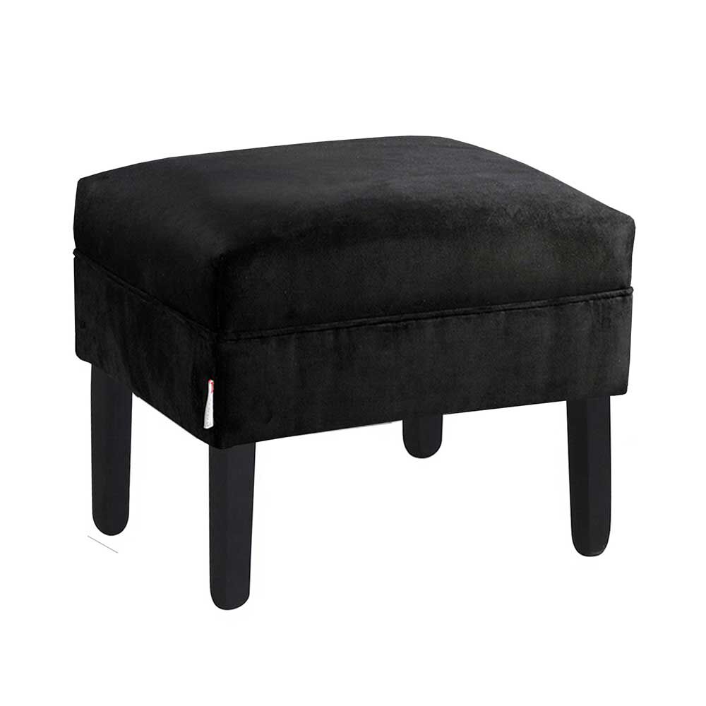 Set Pouf 2 Bodevir Sky Felpa 00 Negro 