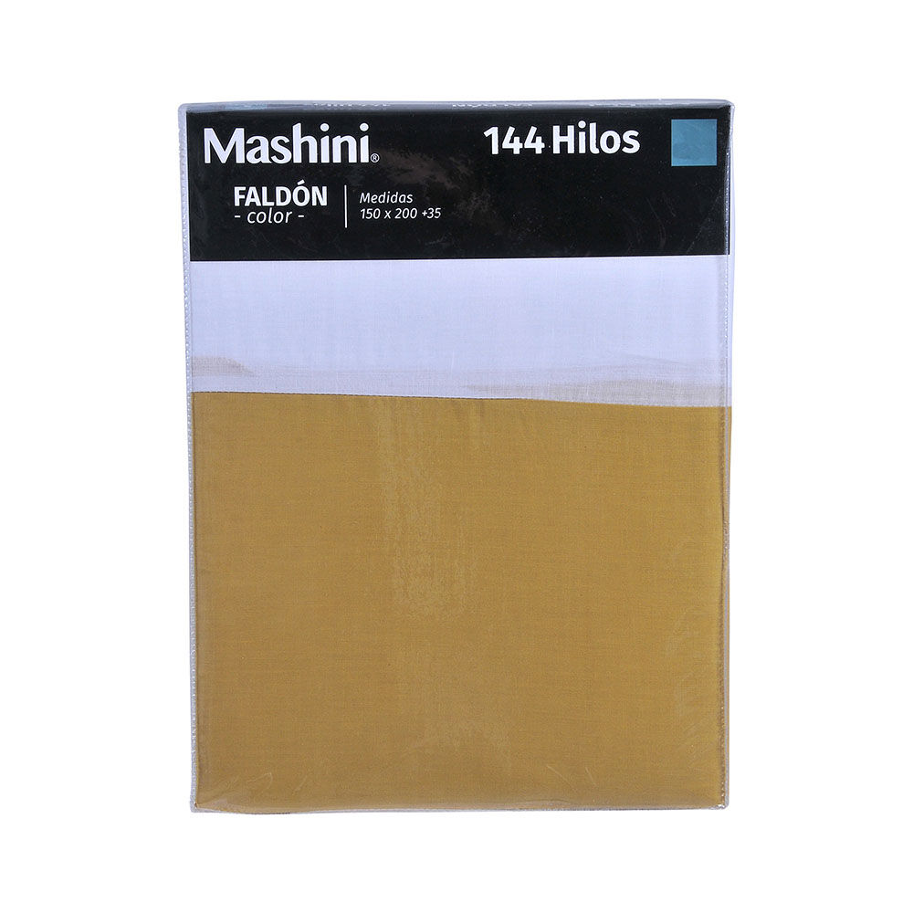 Faldón Mashini 144 Hilos King Liso Mostaza