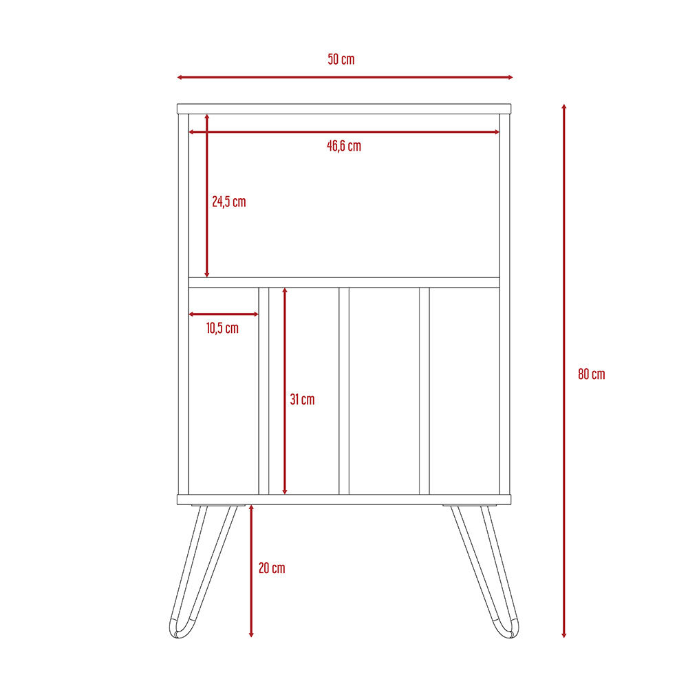 Mueble Funcional  TuHome Vassel Habano / Blanco