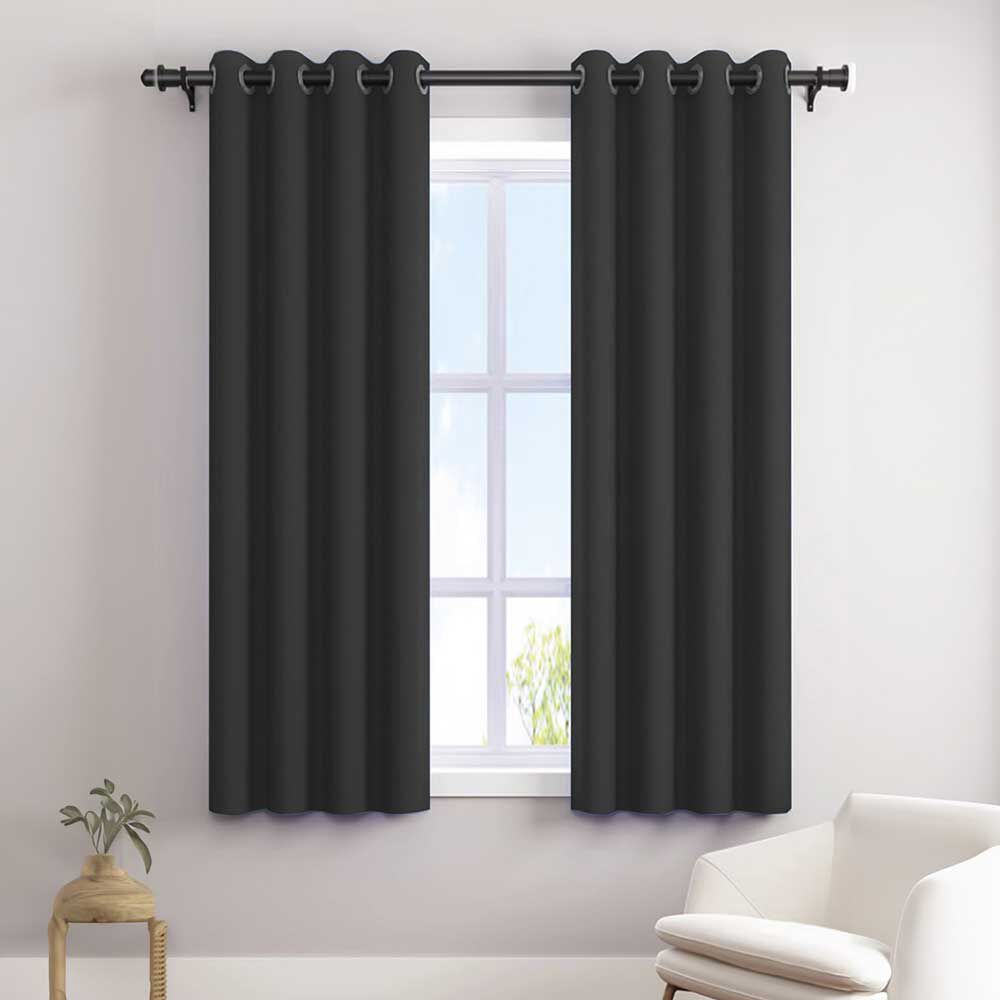 Cortina Blackout Vincenzi Tela 140 x 220 cm Gris Grafito