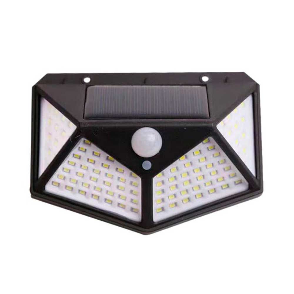 Aplique Triangular 100 Led Solar Contra Agua Pro Outdoor