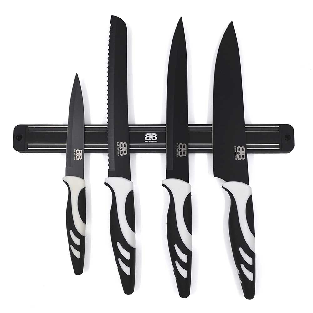 Set de Cuchillos BYB Kitchen 5 Piezas Negro | Blanco