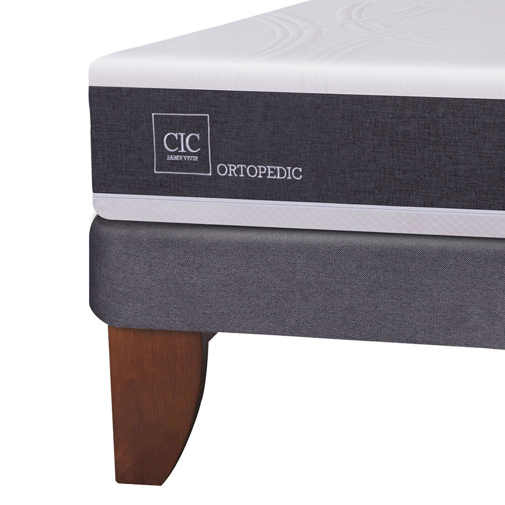 Cama Europea CIC 1 Plaza Ortopedic + Almohada