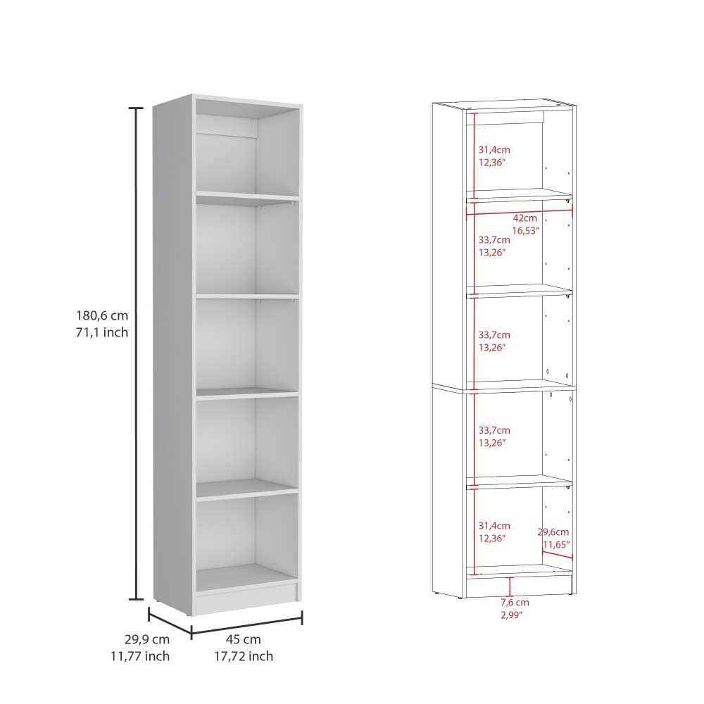 2 Estantes 45 cm + Estante 2 Puertas TuHome Home Blanco