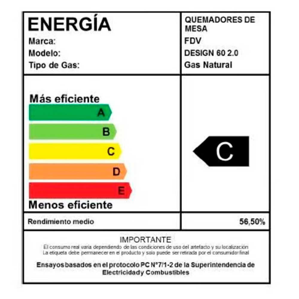 Encimera a Gas FDV Design 60 2.0 4 Quemadores