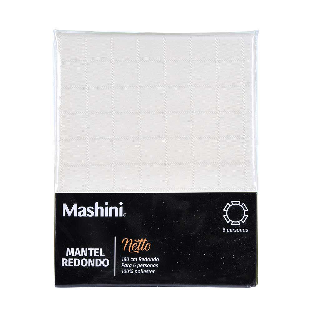 Mantel Redondo Mashini Liso Beige 180 cm