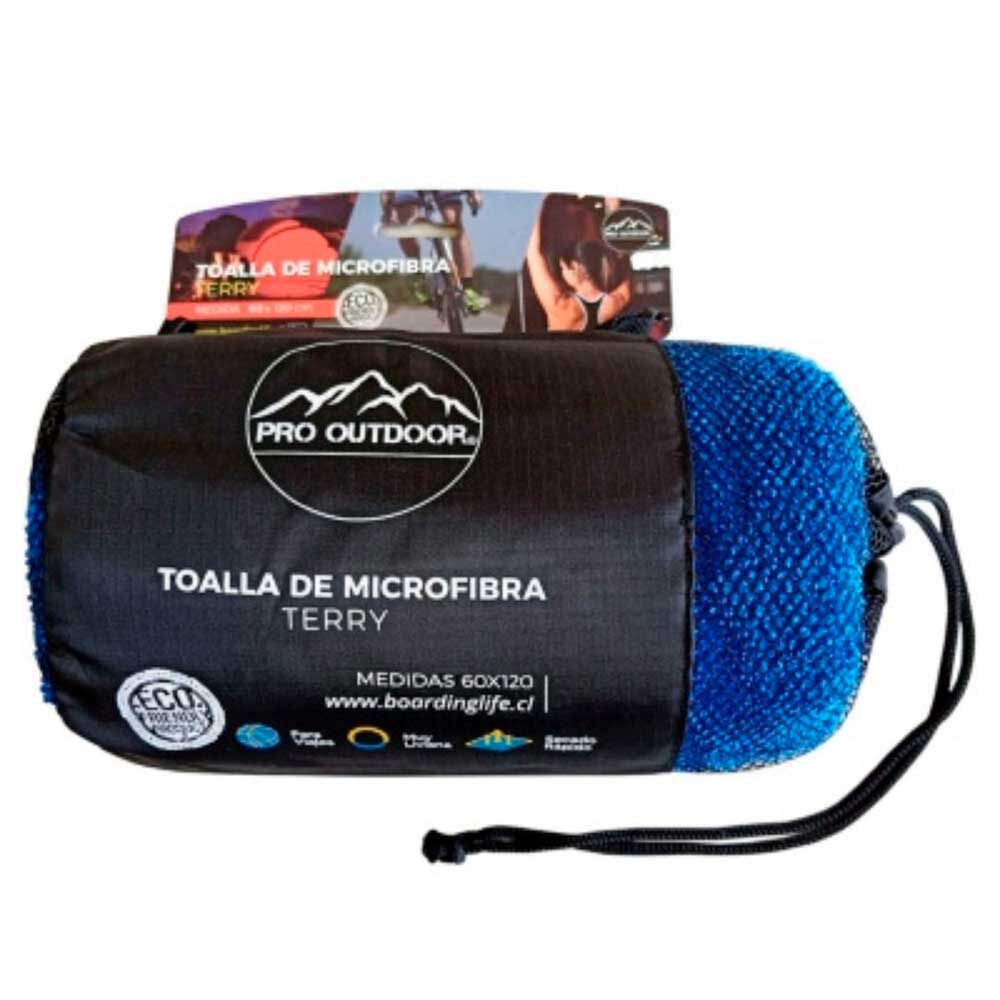 Toalla Microfibra Terry Azul   Pro Outdoor