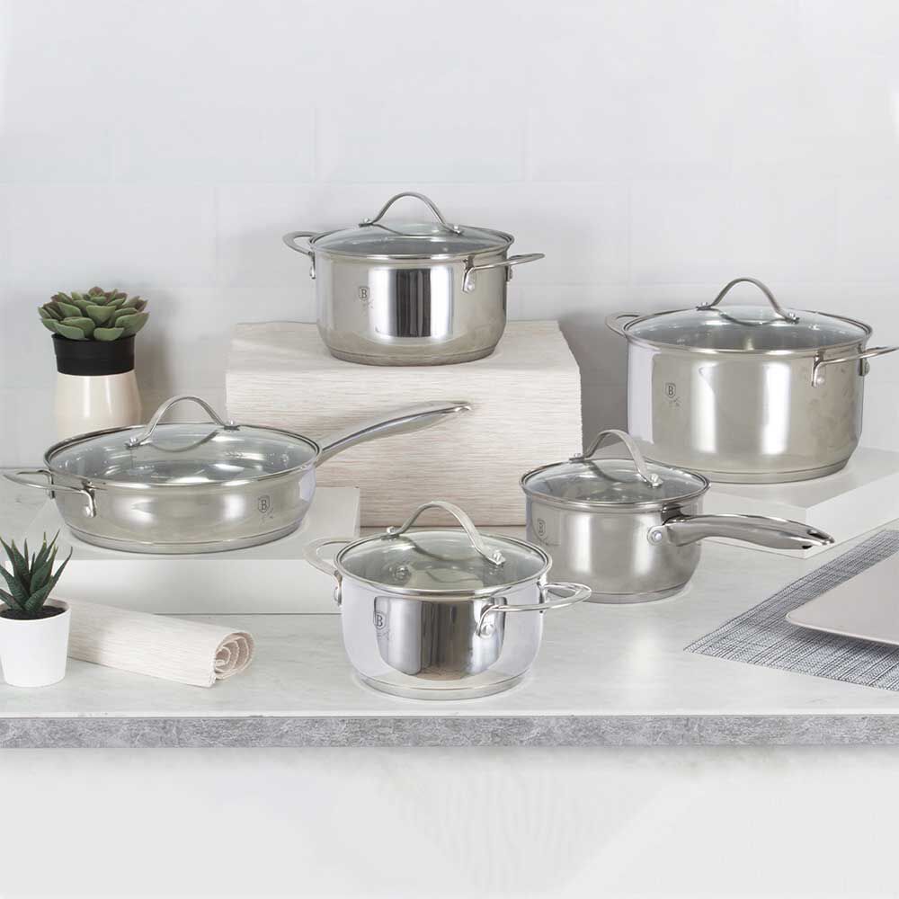 Batería de Cocina Berlinger Haus 10 Piezas Gris