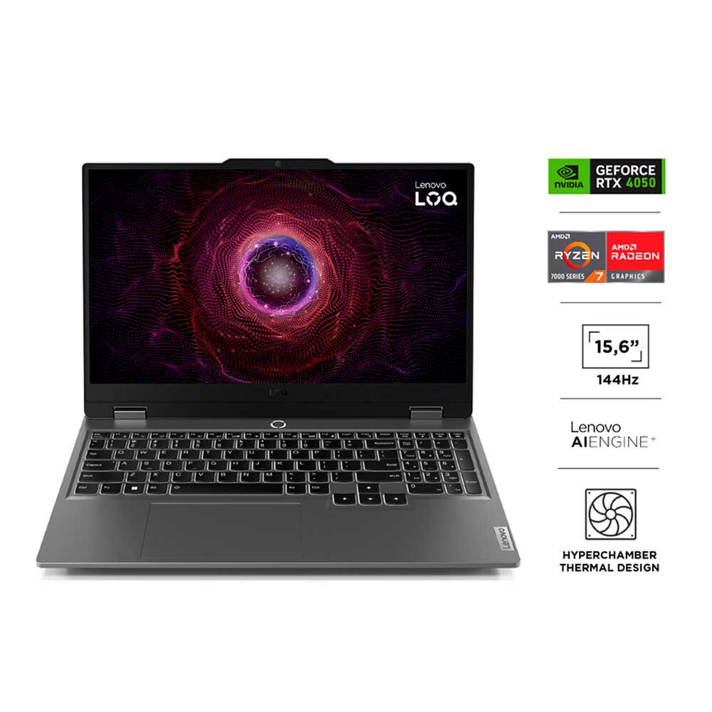 Notebook Gamer Lenovo LOQ AMD Ryzen 7 24GB 512GB SSD 15,6" NVIDIA RTX4050