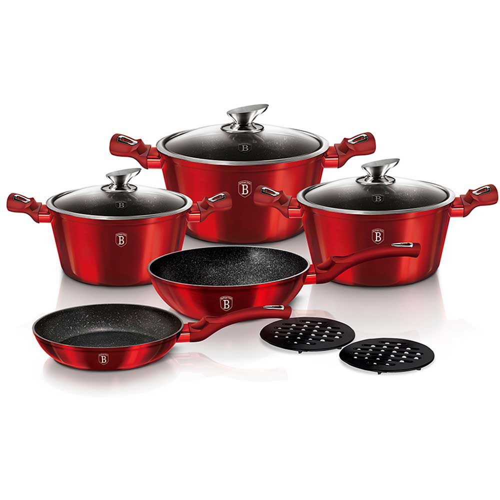 Batería de Cocina Berlinger Haus 10 Piezas Rojo