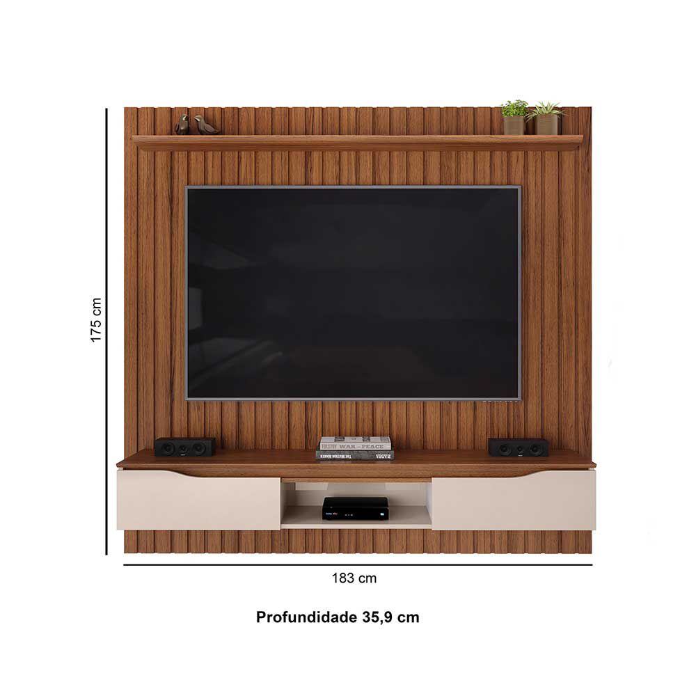 Panel TV Vekkahome Isaac Hasta 70" Café