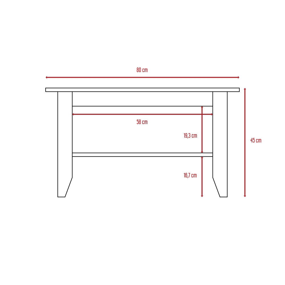 Mesa de Centro + Rack Hasta 65" TuHome Essential