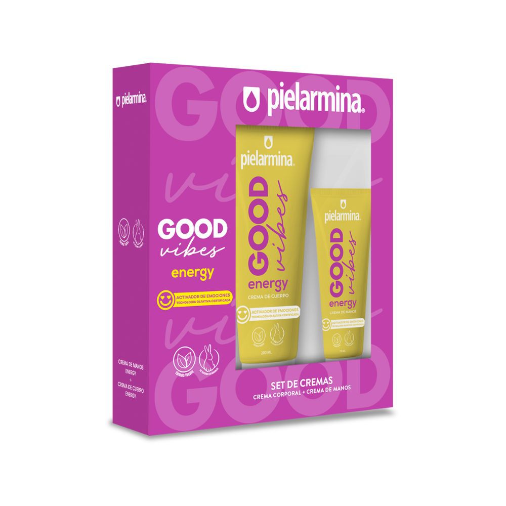 Set Crema de Cuerpo y Manos Good Vibes Energy Pielarmina