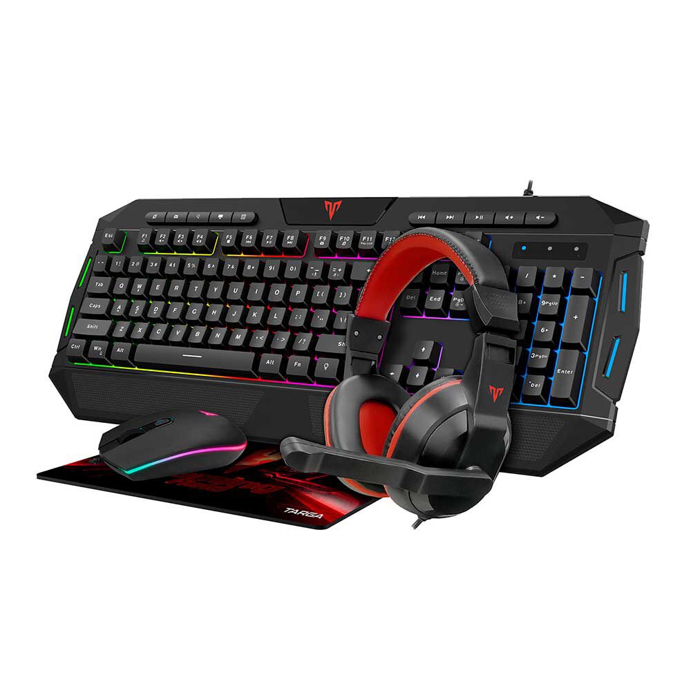 Kit Gamer Targa TG-KM210 Teclado + Audífonos + Mouse + Mousepad