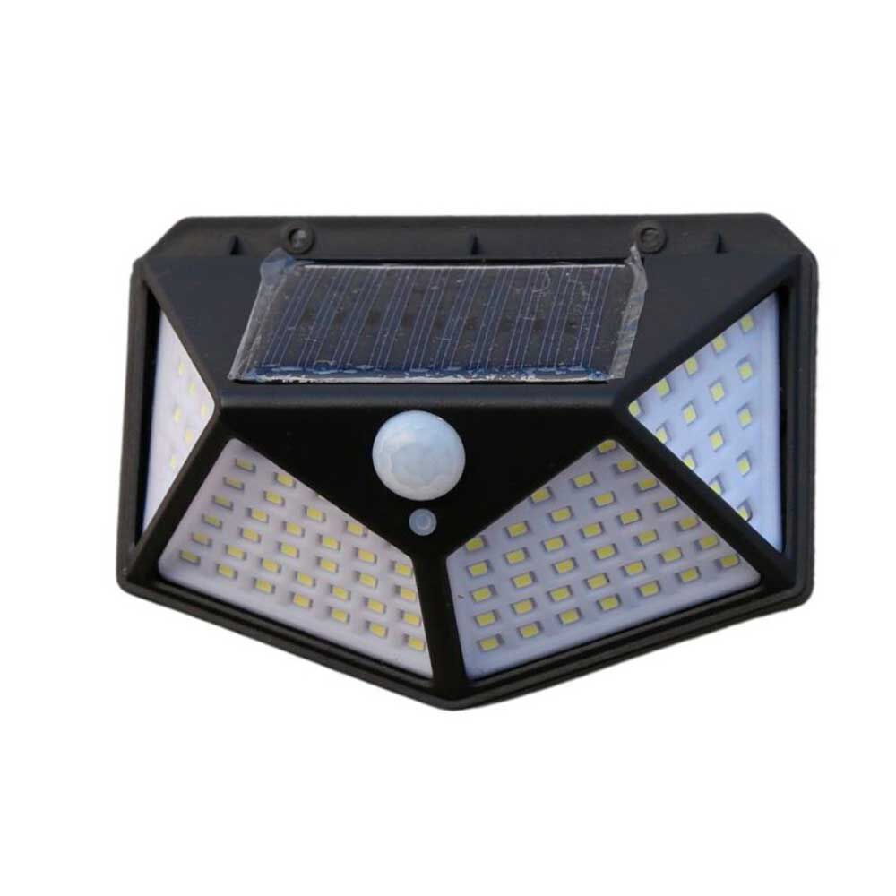 Aplique Triangular 100 Led Solar Contra Agua Pro Outdoor