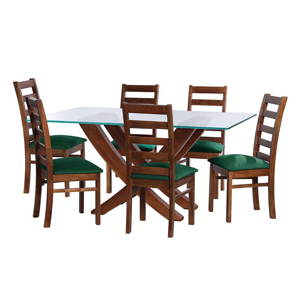 Juego de Comedor Latam Home Alicante 6 Sillas Verde