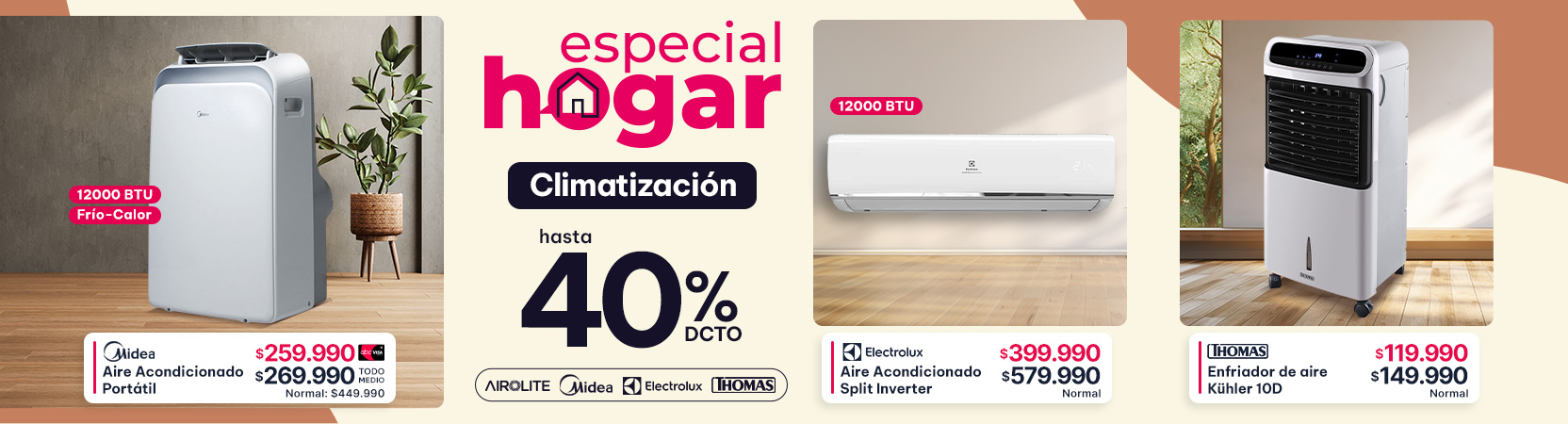 Climatización hasta 40% de dcto