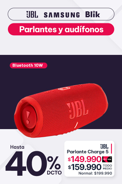 Parlantes y audifonos  hasta 40% descuento