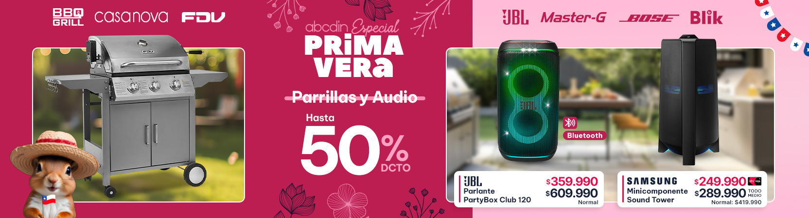 Audio / Parrillas hasta 50% descuento