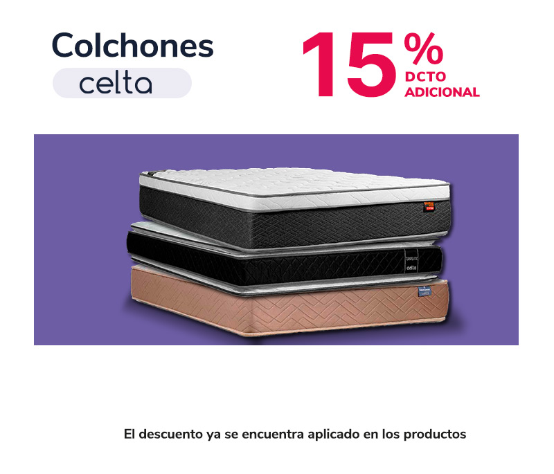 15% dcto adicional colchones Celta